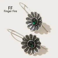 fashion and exquisite silver plated earrings creative flower shaped banquet jewelry