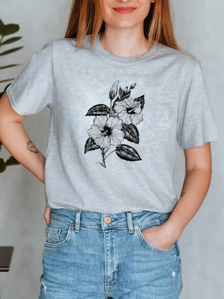 

Flower Style 90s Lovely Trend Clothing Female Summer T Fashion Short Sleeve Printed Women Clothes Graphic T-shirts Casual Tee