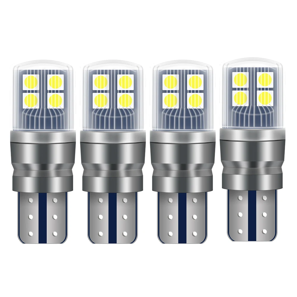 

4PCS High Quality T10 W5W 168 192 Led Tail Light 3030 10smd 12V Car Led Auto Lamp CANBUS NO Error Car Marker Parking Bulb 12V