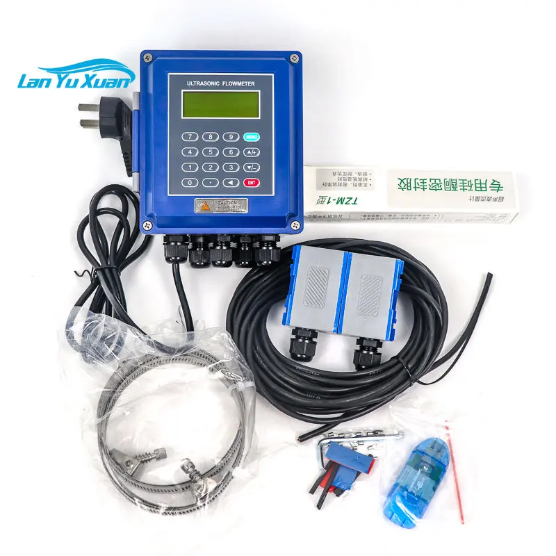 

Smart ultrasonic flow meter clamp on pipe with 4-20ma 0-10v signal output RS485 protocol communication