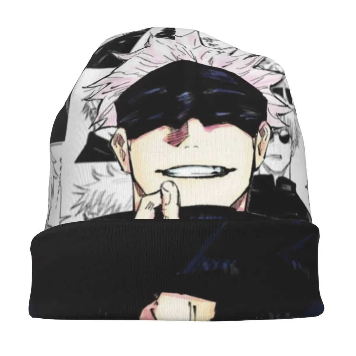 Шапки Gojo Satoru с коллажем манги осенне-зимние шапки в стиле аниме ююютсу кайзен