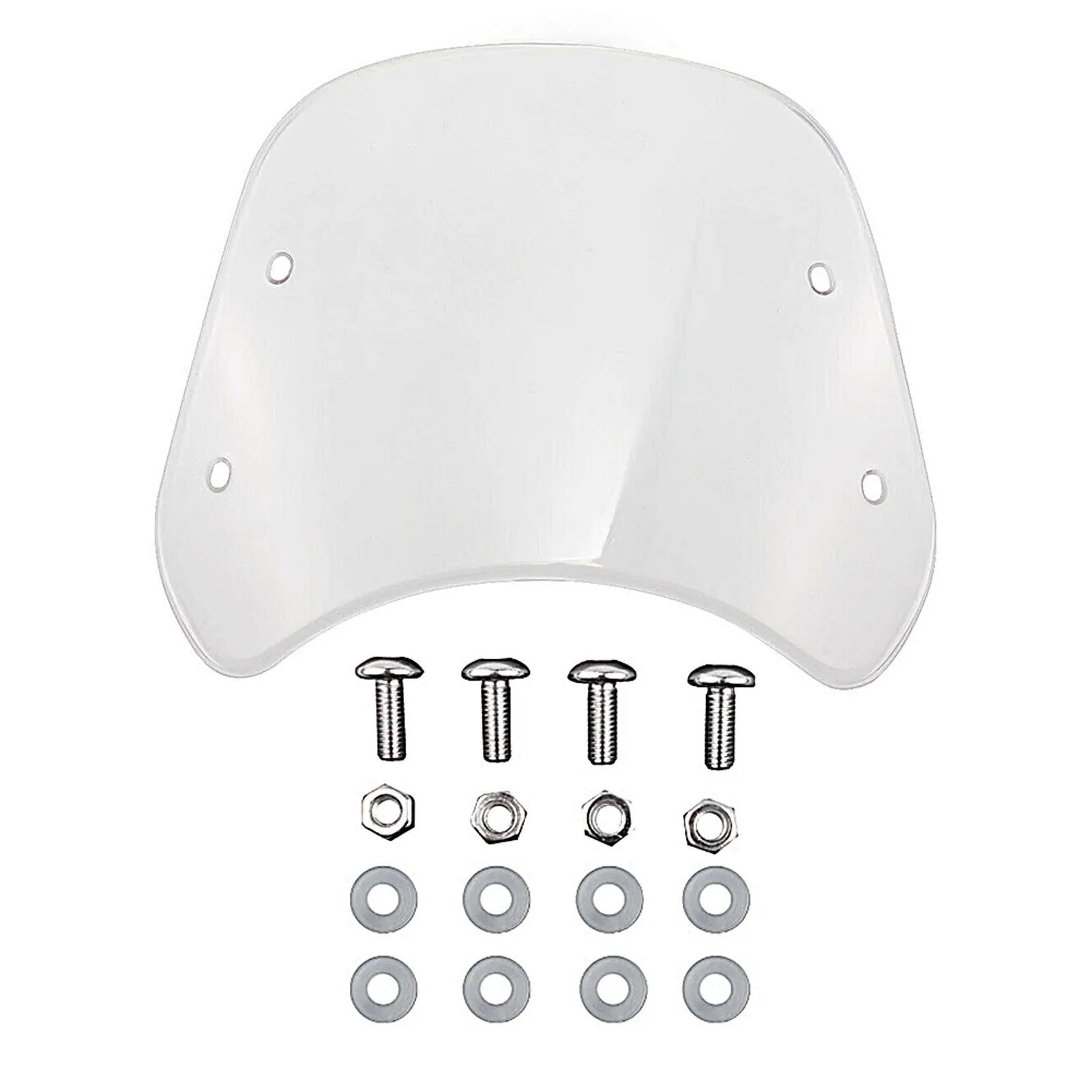 

Front Windshield Retro Universal Decortative With Screws Replacement Part Motorcycle Windscreen Windproof 5 To 7inch Headlight