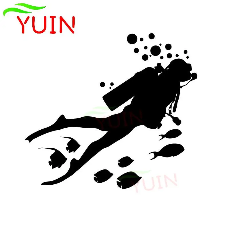 

Ocean World Diving Adventure Fish Sticker Fashion Body Decoration PVC Waterproof Sunscreen Decal Black/White/Red/Laser/Silver