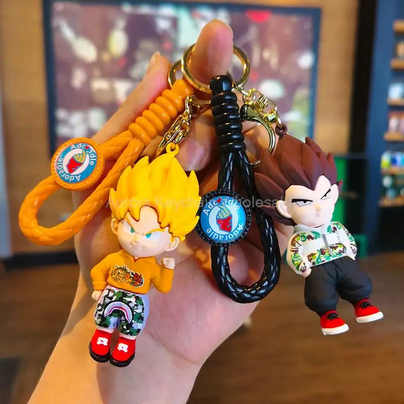 Аниме Dragon Ball Keychain Z Super Saiyan Son Goku Bulma Broly Piccolo Majin Buu автомобиль подвески детские