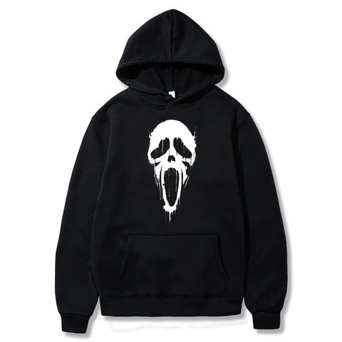 New Halloween Scream Hoodies Scary Movie Horror Ghost Print Streetwear Men Women Fashion Oversized Sweatshirts Hoodie Pullovers