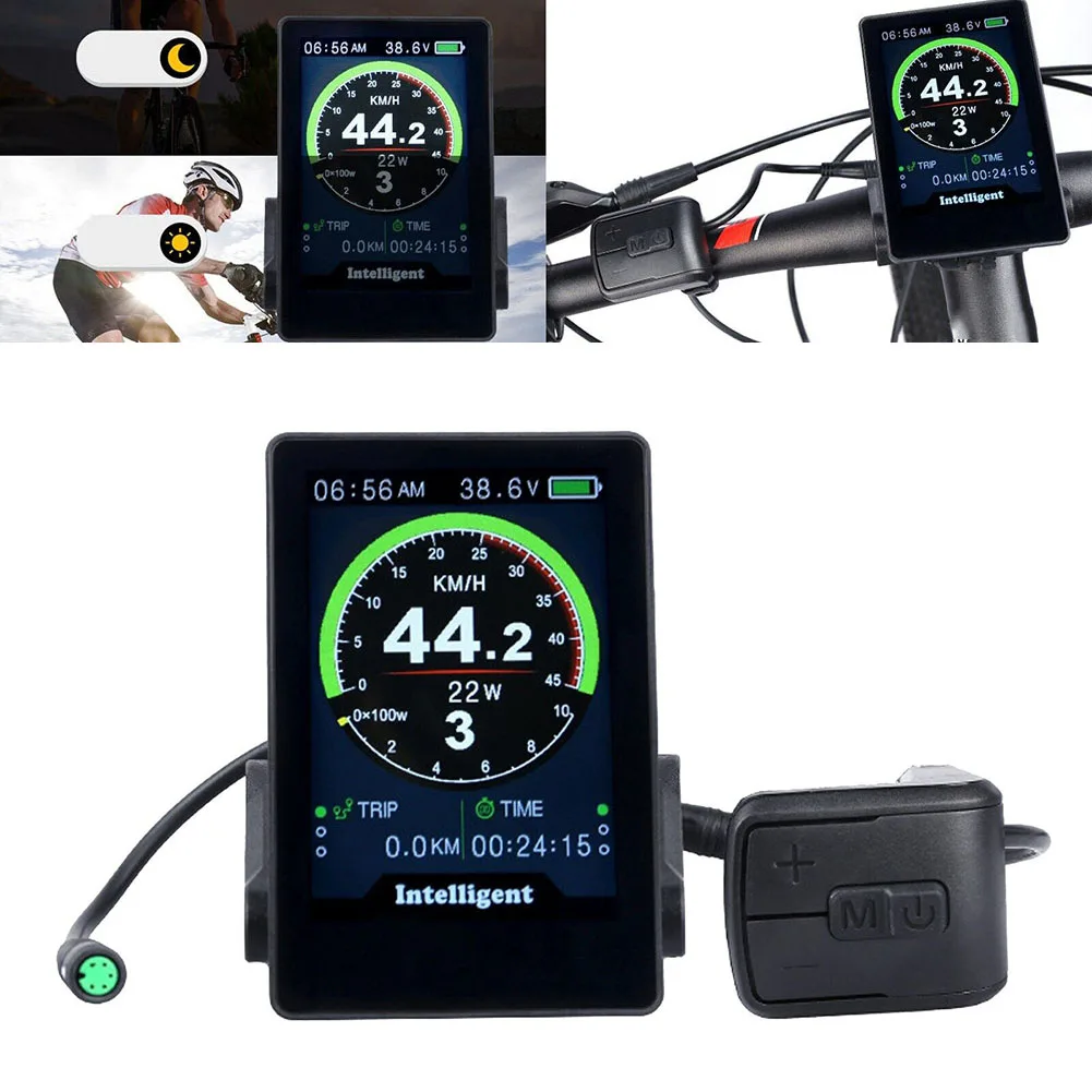 

Electric Bike Display IP65 Waterproof LCD Display 24V-52V 860C Speedmeter For Bafang UART Protocol MidMotor Display