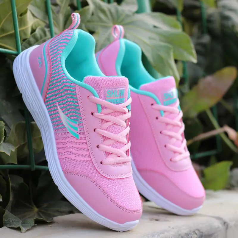 

Spring and Autumn Ladies Daily Women's Shoes Casual Sports Korean Fashion Breathable Flat Bottom Running Light Travel Sneakers