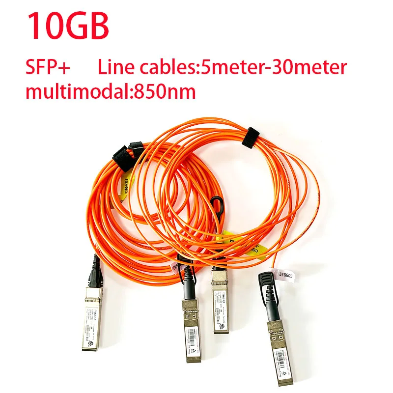 Фото Оптический кабель AOC 5/30 метров, активный, 25 Гбит/с/10 Гбит/с, SFP, многомодовый, 850 нм, LC, SFP+10G-AOC для Finisa, Hisense, MikroTik №1