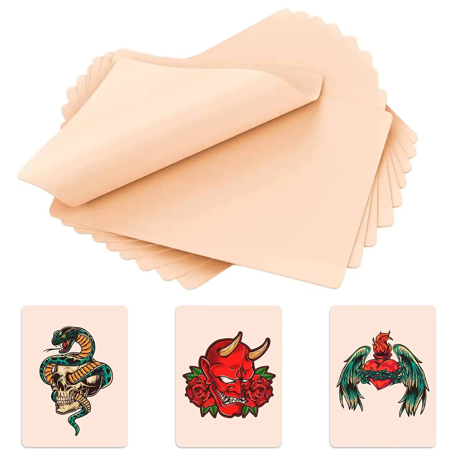 

Sdotter 1/3/5pcs Tattoo Blank Practice Skin Eyebrow Gragon Pattern Paint Mixer Makeup Double Sized Synthetic Skin Tattoo Accesso