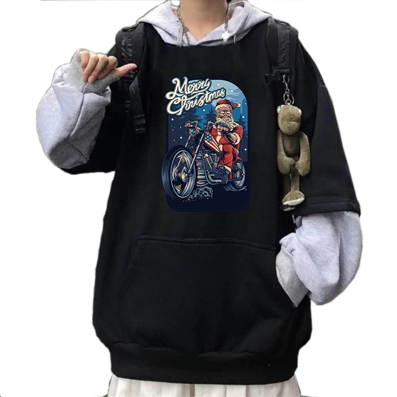 

Толстовка с капюшоном «Дед Мороз», одежда унисекс, Осенний пуловер с круглым вырезом и длинным рукавом, 2023, повседневные винтажные мягкие толстовки, топы