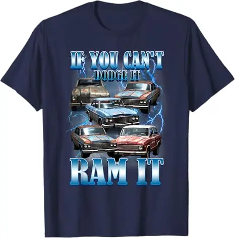 Фото Если вы не можете Dodge It Ram It Забавная футболка для любителей грузовиков и автомобилей в стиле ретро Мужская модная винтажная футболка с надписью Y2k Design Streetwear №3