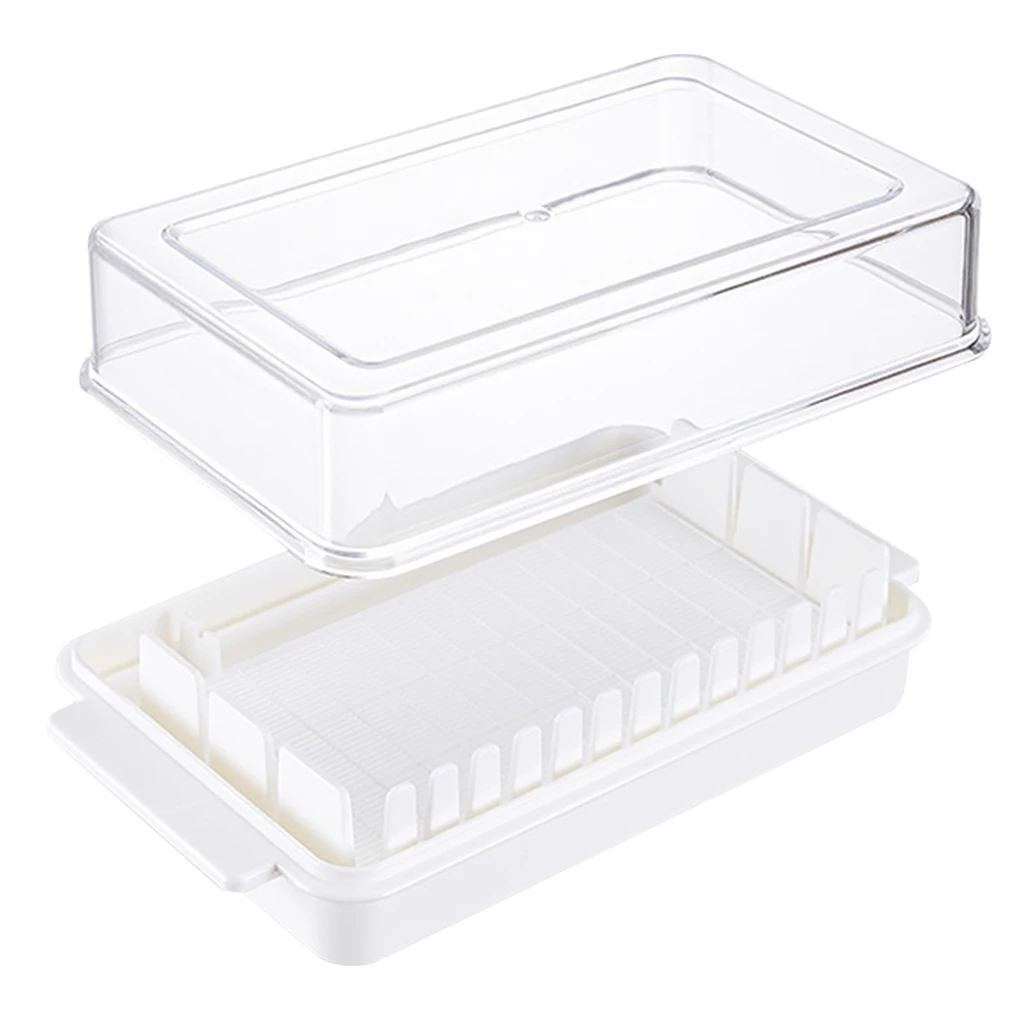 

Butter Cutting Storage Box With Lid Dish Dust-Proof Slicing Storage Box Plastic Clear Cheese Fresh-Keeping Case Container
