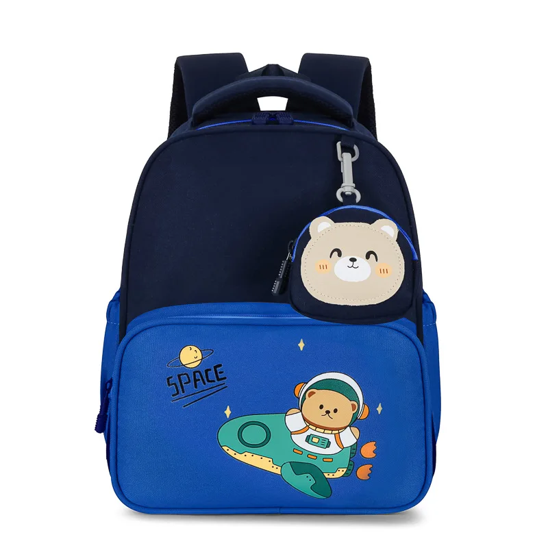 Kids Schoolbag Cartoon Lovely Bear Rabbit Backpack for Kindergarten Boys and Girls Waterproof Light Backpacks Large Capacity