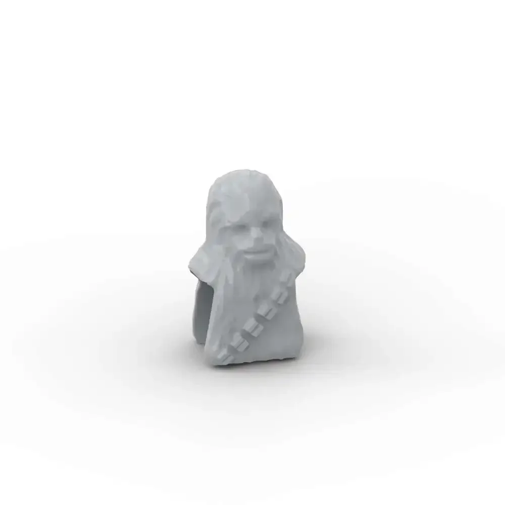 MOC 10 шт. головоломка частицы 30483 Горилла волосы строительные блоки Wookiee Solider голова