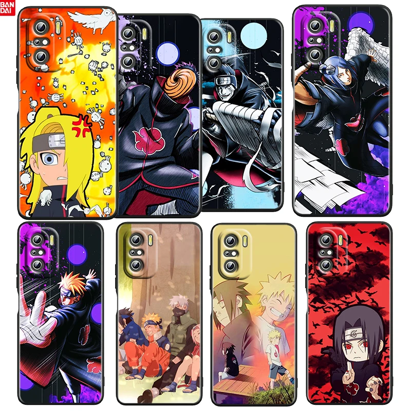 

Hot Cute Anime NARUTO Boy For Xiaomi Redmi K50 K40 Gaming K30 K20 Pro 5G 10X 9T 9C 9A TPU Soft Black Phone Case Cover Capa