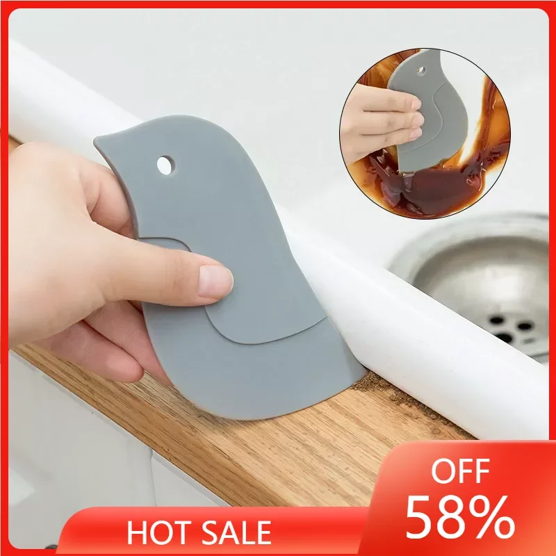 

1PC Multi-function Oil Scraper Cartoon Kitchen Bathroom Stove Dirt Decontamination Scraper Cake Baking Tool Oil Plate Scraper