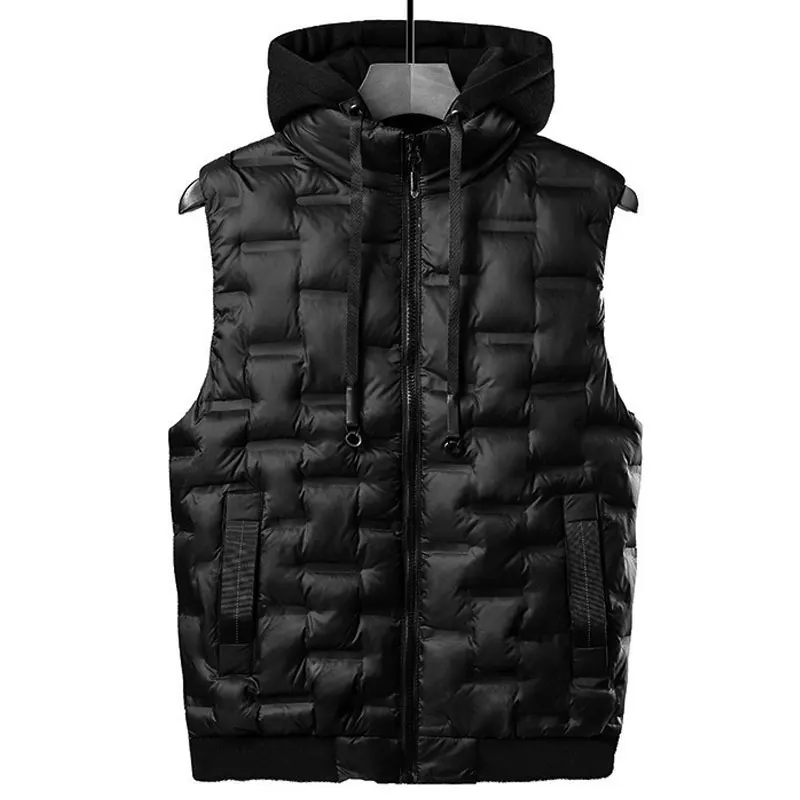 

fashion brand 2021 Hot-selling New Mens Winter Vest Down Vest Men Casual Waistcoat Sleeveless Jackets Men Hooded Vest