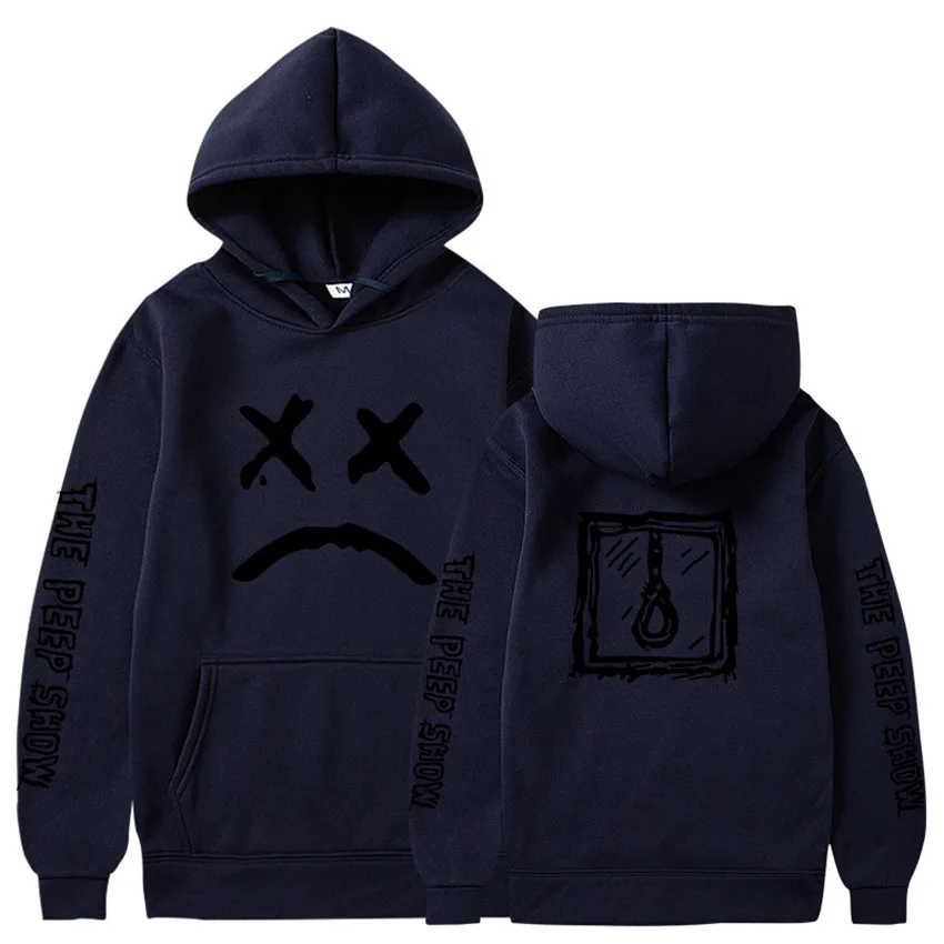 

Male hoodie 2020 happy smile face loose autumn and winter fashion unisens jumper street sweatshirt male sad smiling face