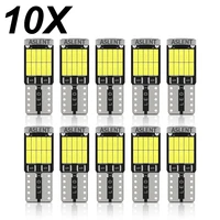 aslent 10x w5w t10 led bulbs canbus 4014 26smd 6000k 168 194 led 5w5 car interior dome reading license plate light signal lamp