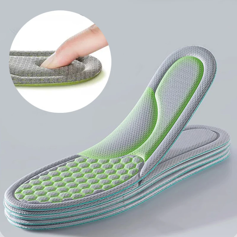 2PCS Soft Memory Foam Insoles for Shoes Men Women Deodorant Absorb-Sweat Massage Sport Insole Feet Orthopedic Shoe Sole Running