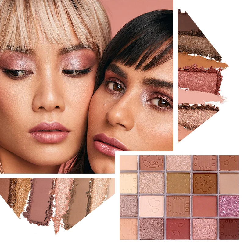 Палитра теней для век 20 цветов блестящие матовые водостойкие стойкие тени