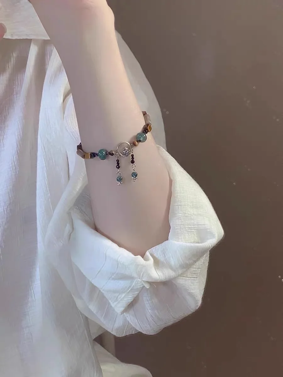 

P beating heart shines crystal color necklace simple and smart round crystal pendant clavicle chain