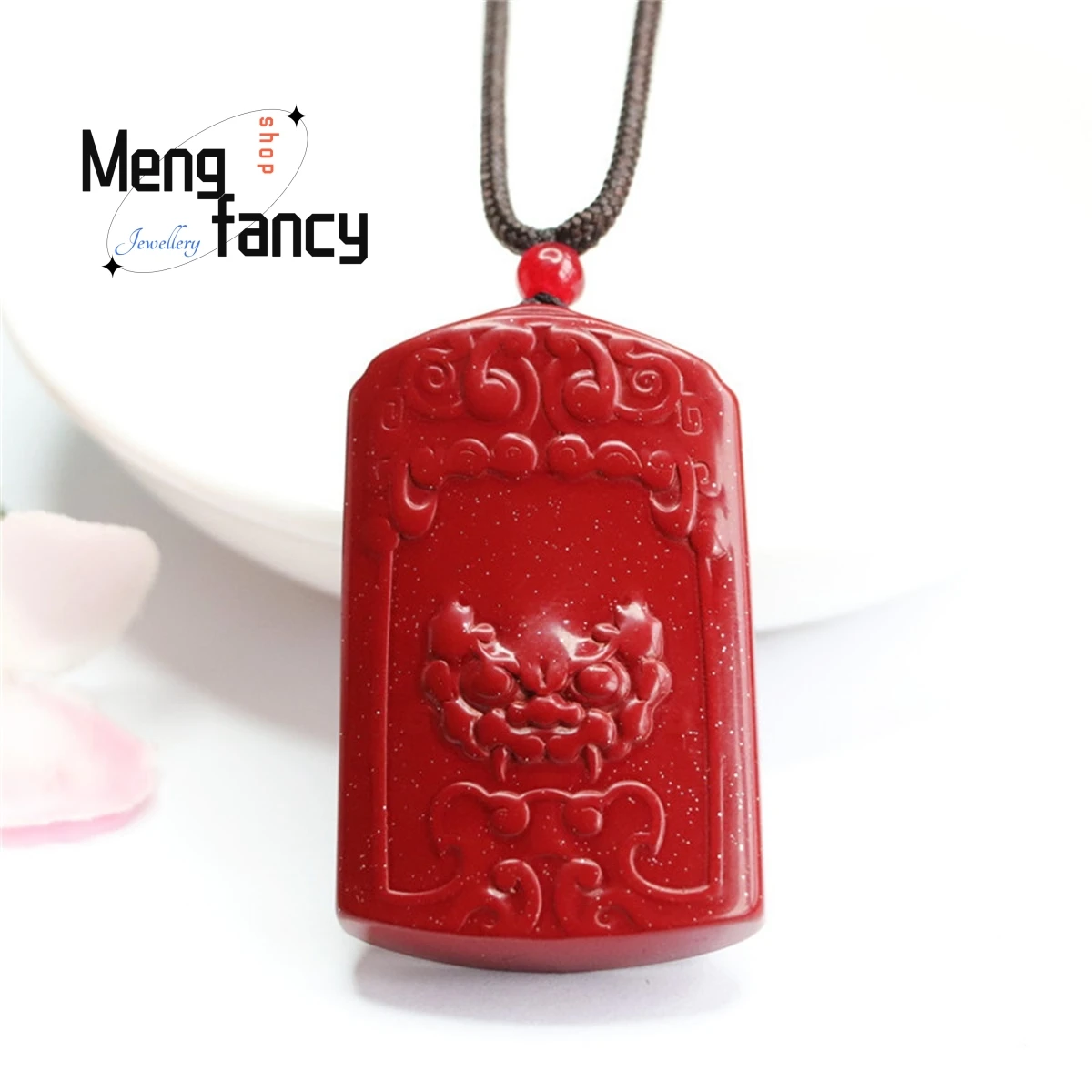 

High Content Purple Gold Sand Square Pixiu Head Pendant Personality Charm Fashion Fine Jewelry Mascot Best Selling Holiday Gift