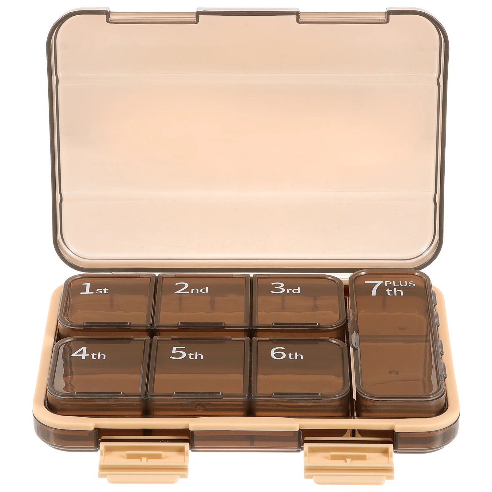 

Portable Box Mini Weekly Travel Meds Container Medicine Abs Storage Holder