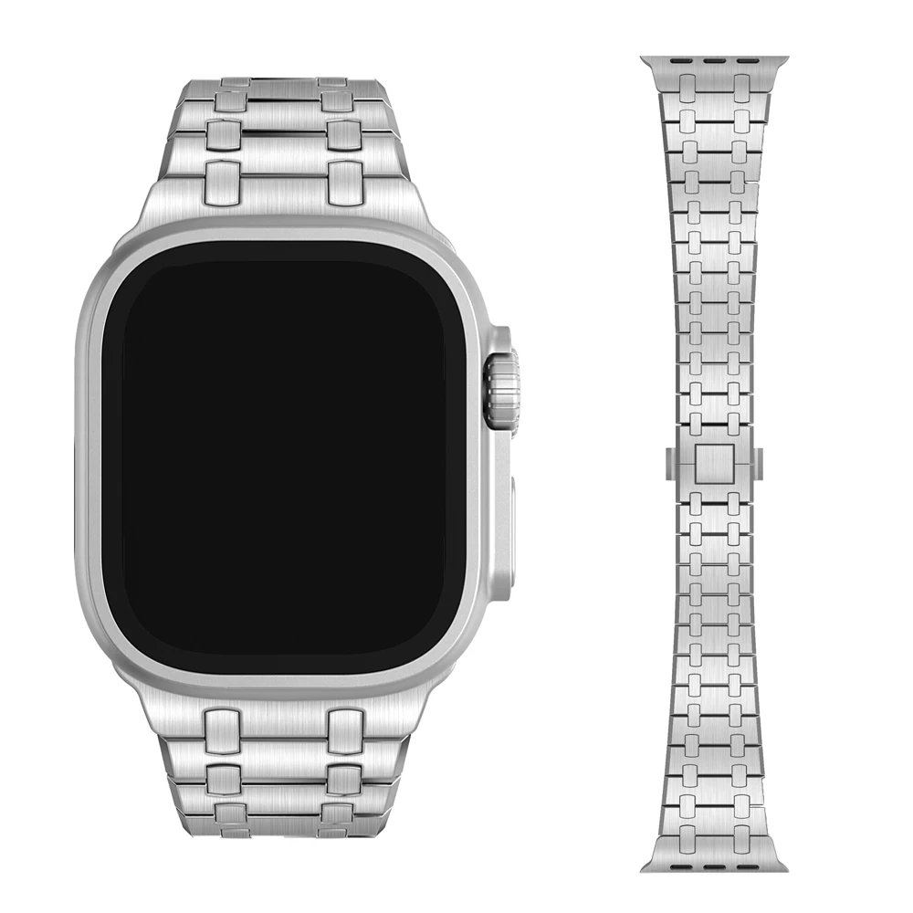 AP Stainless Steel strap For Apple Watch Ultra 8 7 6 se 5 4 3 band Metal correa Bracelet Wristband for 49mm 45mm 44/41mm 40 38MM
