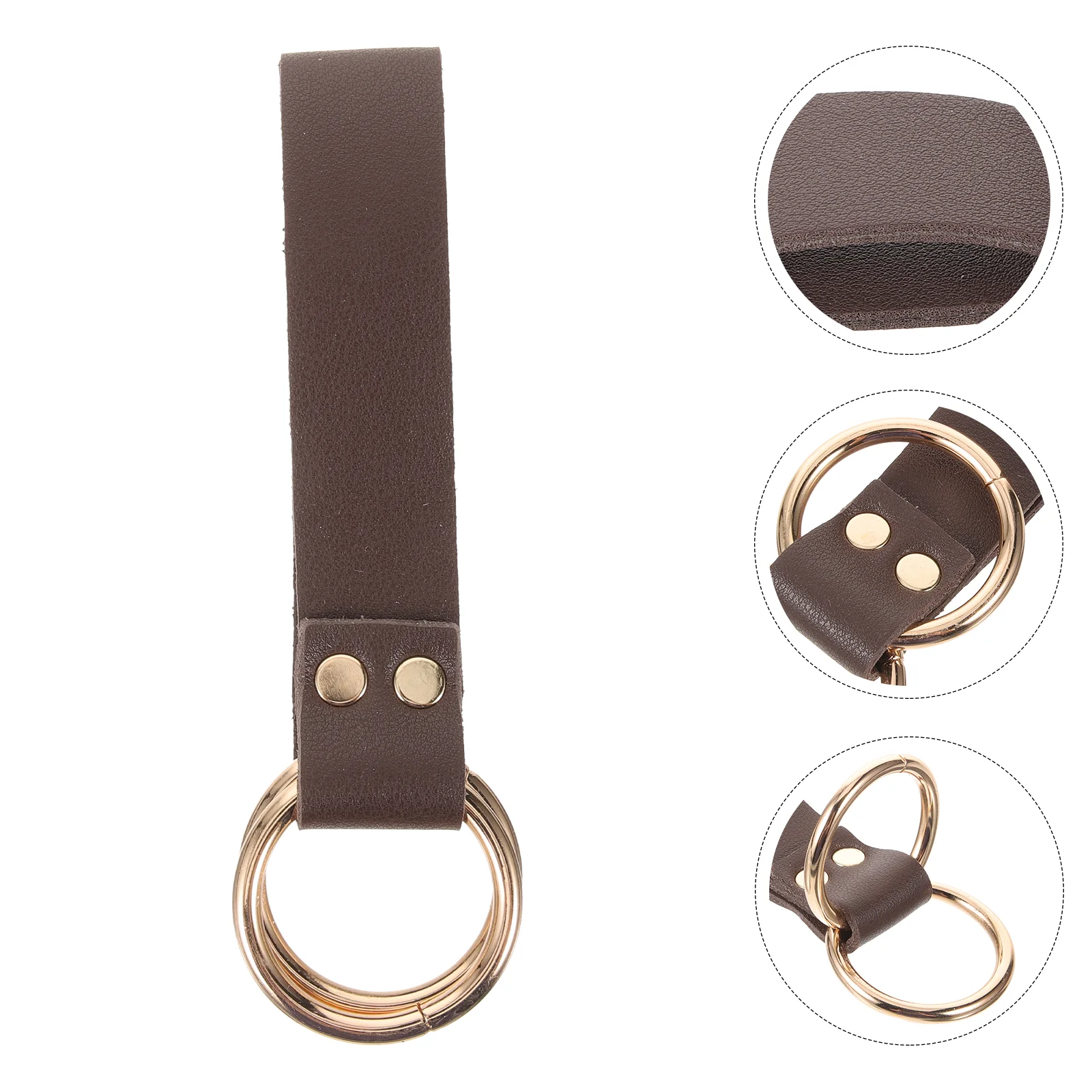 

Double Ring Buckle Hiking Belt Women Dual Rings Metal Vintage Harness Skirt