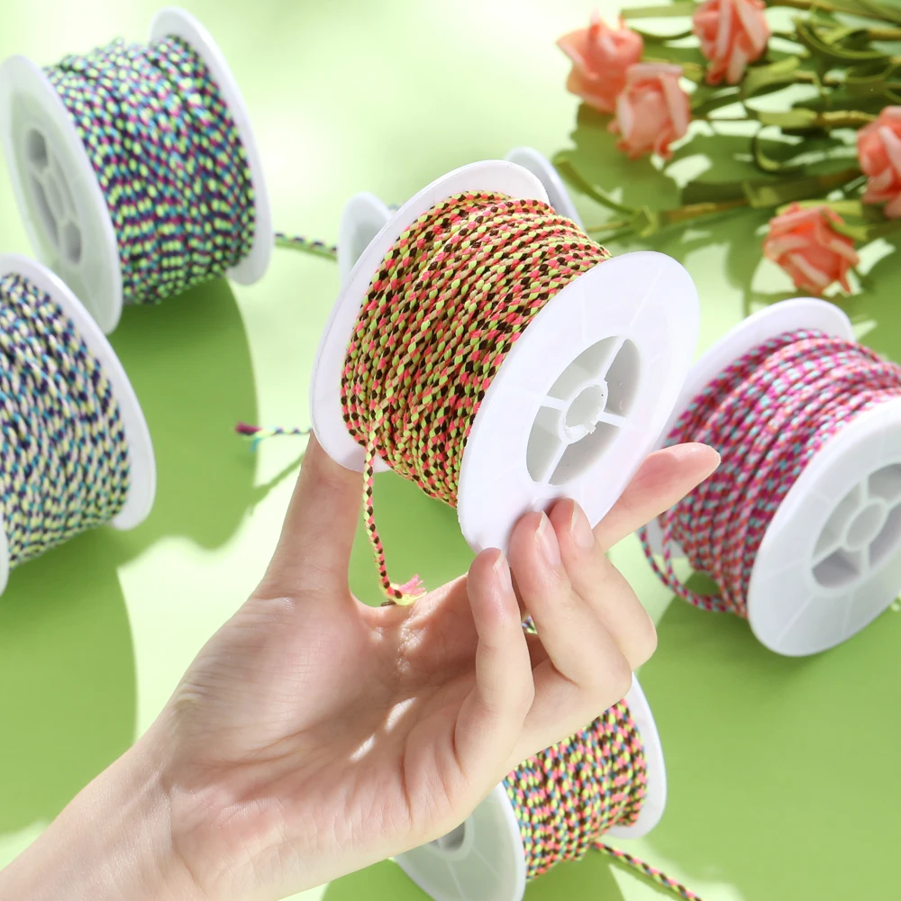 St.Kunkka красочная плетеная веревка из хлопковой пряжи для изготовления ювелирных