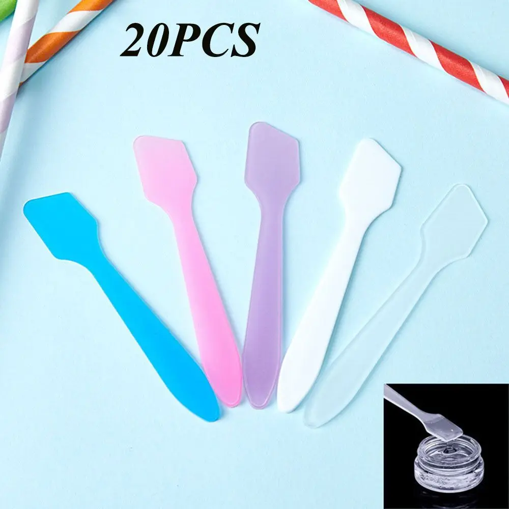 

20Pcs Plastic Cream Spatulas Skin Care Mask Mud Tools Mask Stick Mask Scraper Mixing Spoon Cosmetic Tools