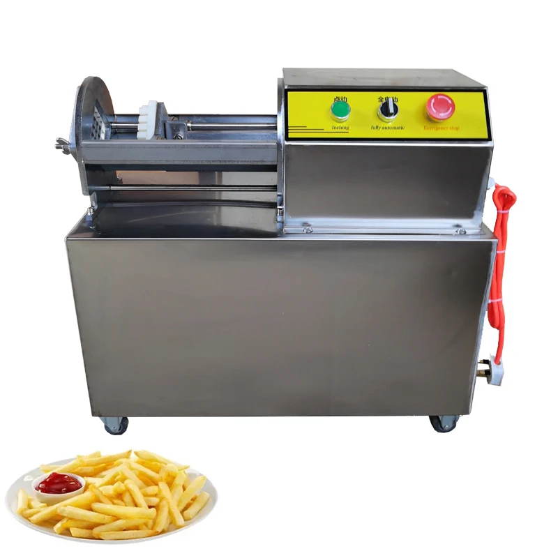

French Fries Machine Electric Fries Cutting Machine Vegetable Strip Strip Pushing Machine Potato Slicer