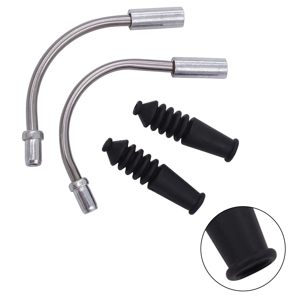 

Elbow Bike V Brake 80mm Noodles Practical Silver Stainless Steel Unversal Cable Guide Hose Cycling Replacement