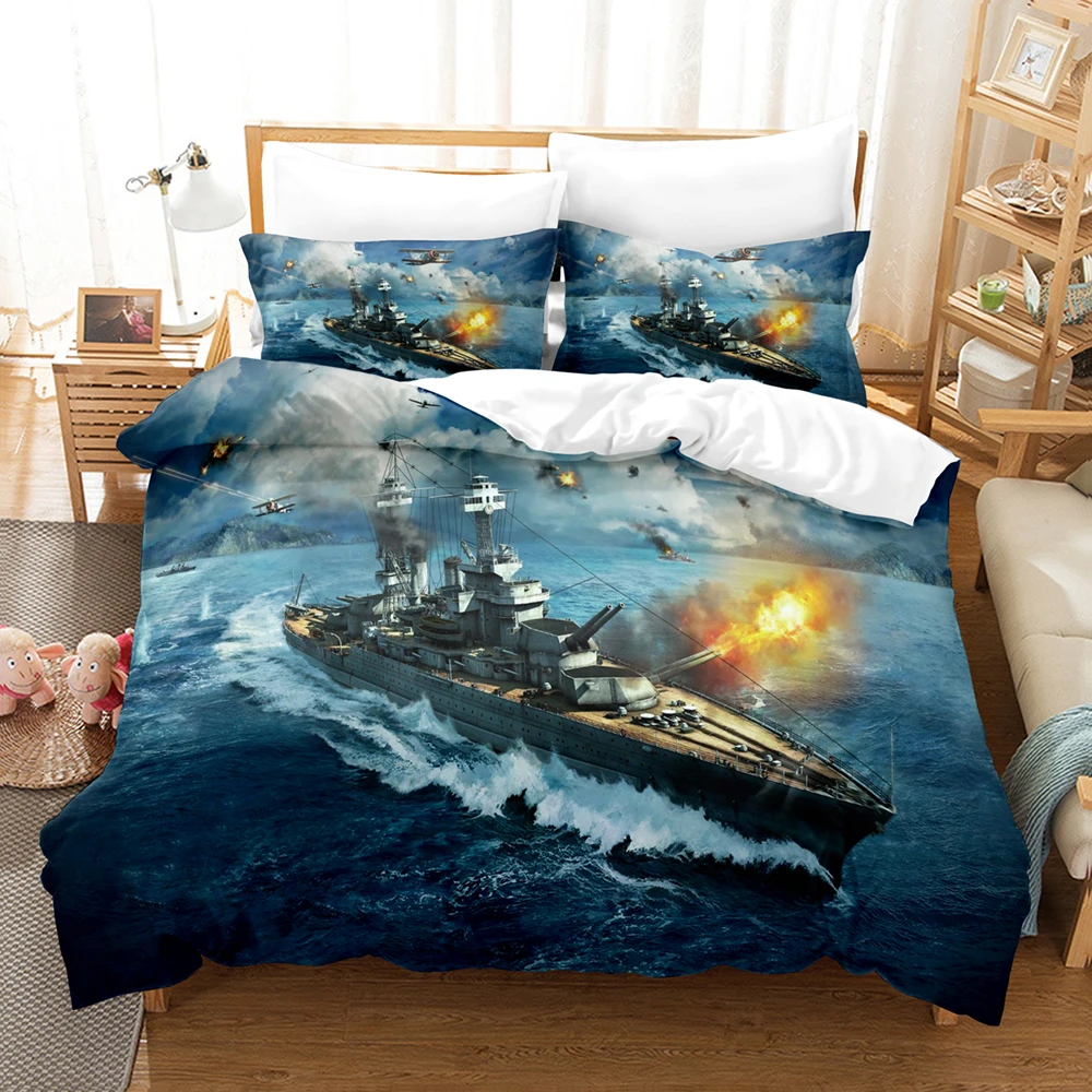 

Bedding Sets Duvet Cover Set With Pillowcase Twin Full Queen King Bedclothes 3D World Of Warships
