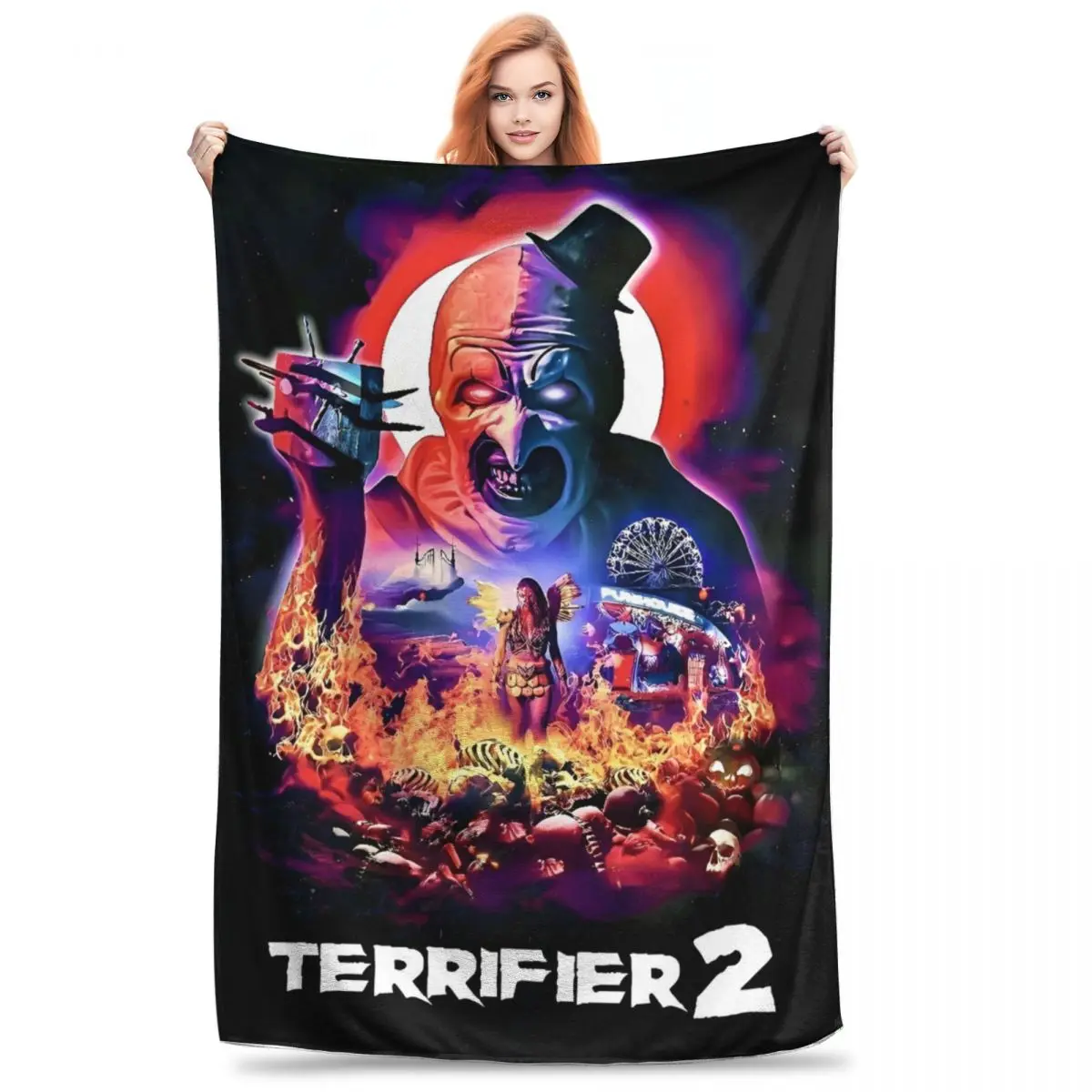 Мягкое теплое одеяло для пикника Ter Baileers фланелевое покрывало на Хэллоуин дивана