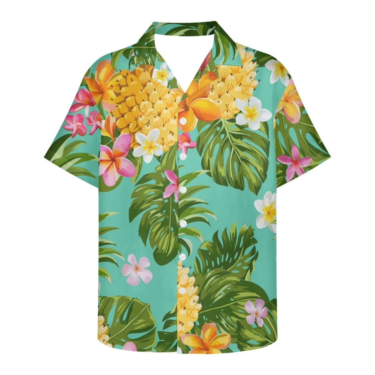 

Cumagical New Button-down Collar Work Shirts For Men Polynesian Tribal Clothing Hawaii Monster Leaves Print Custom MOQ=1
