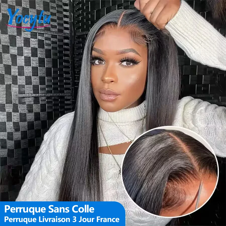 Indossare E Andare Parrucche Glueless Per Capelli Umani 4 X4 Parrucche Con Chiusura In Pizzo Dritto Parrucca Glueless Capelli Umani Pronti Da Indossar