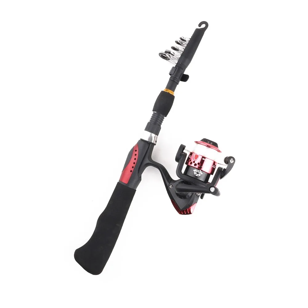 

1.6m Fishing Pole Light Weight Beginner Portable Angling with Tackle Box Set Stretched Carbon Fishing Rod