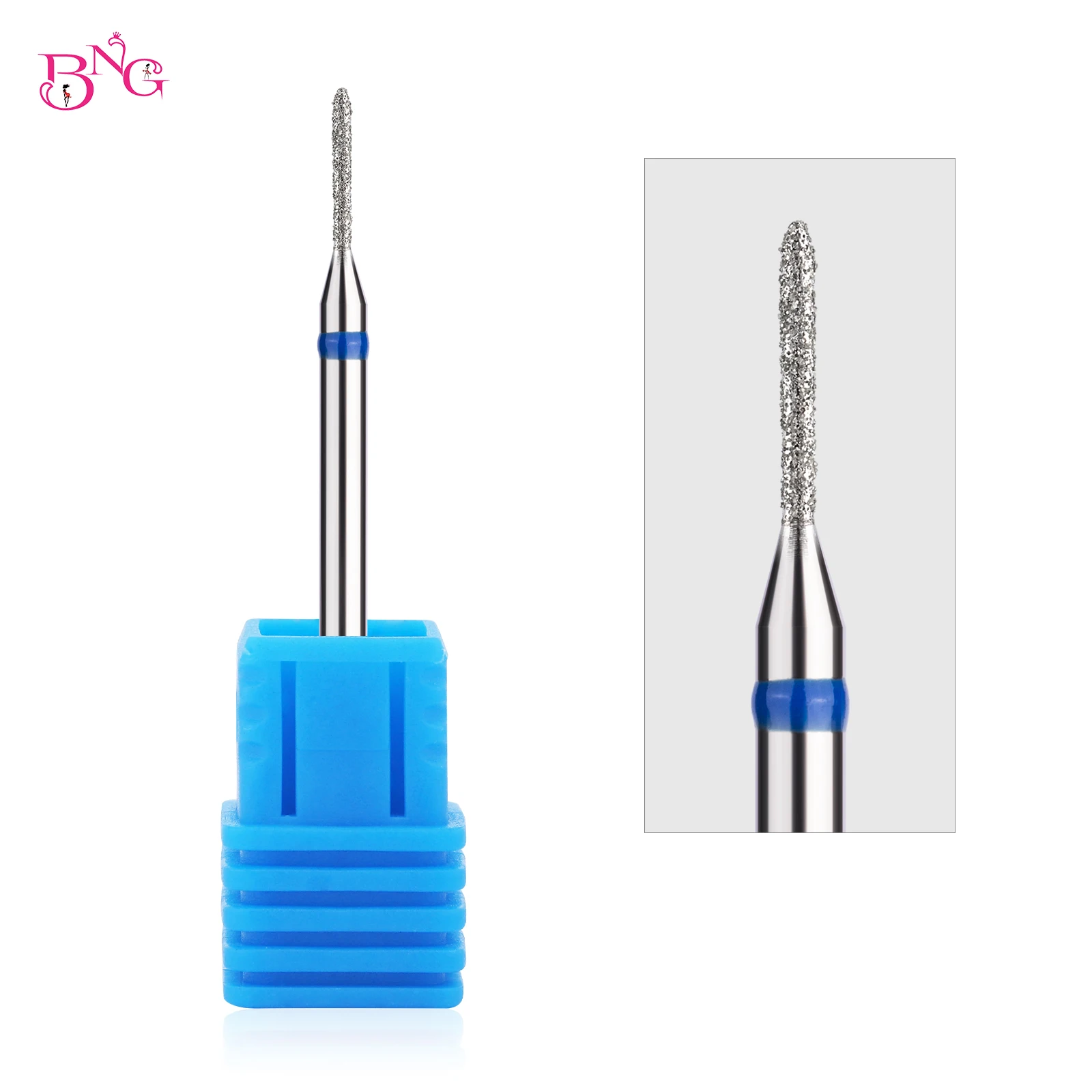 

BNG Diamond Nail Drill Bit 3/32" Rotary Diamond Burr Cuticle Clean Bits Nail Drill Accessories Nail Mills Tool
