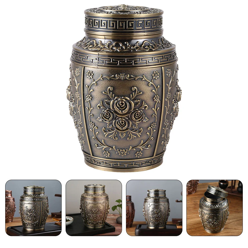 

Tea Jar Sugar Container Jars Loose Storage Condiment Metal Salt Spices Seasoning Bottles Tight Box Cupsflour Air Canisters Can
