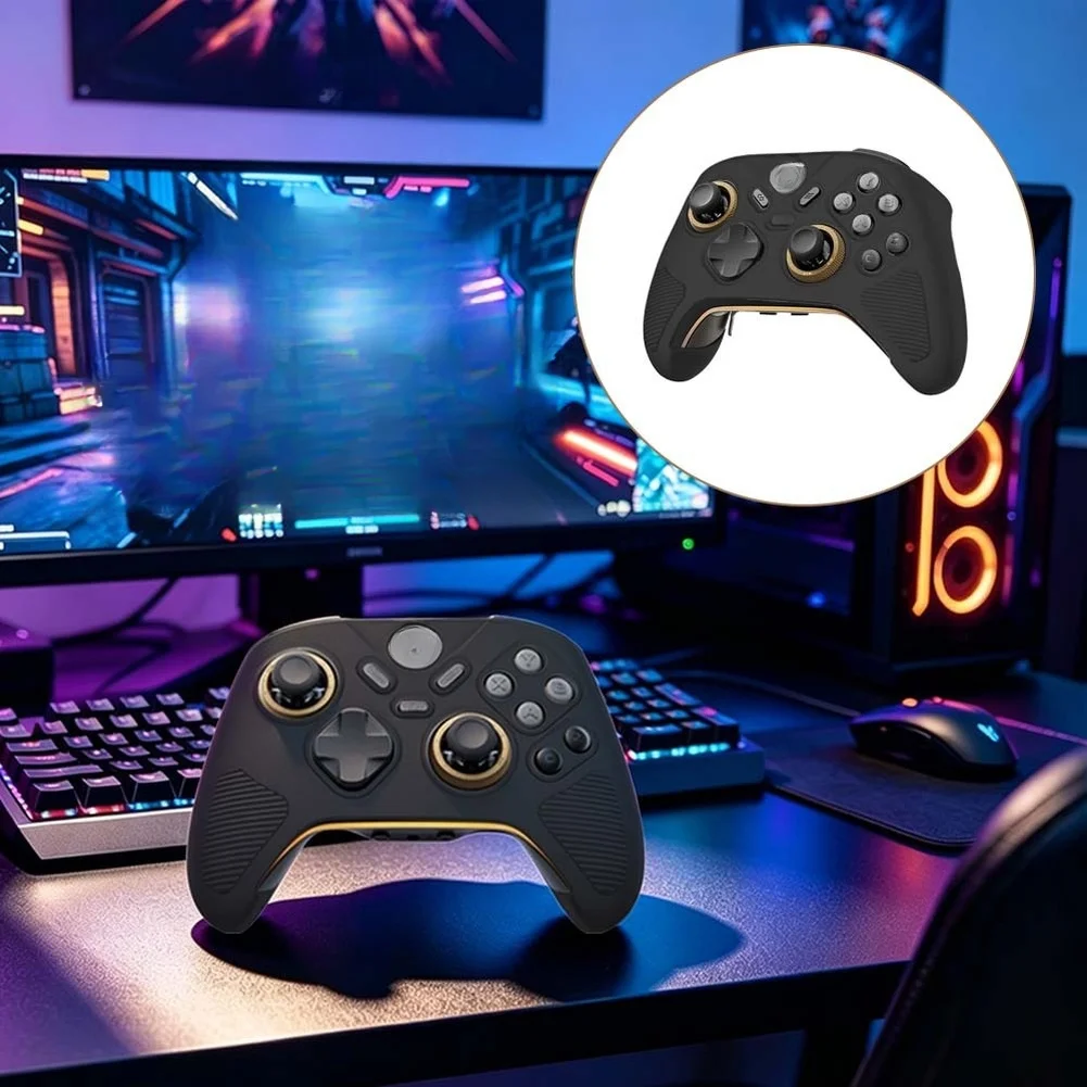Фото Силиконовый защитный чехол для игрового контроллера FLYDIGI Vader 5 Pro, противоударный, противоскользящий, аксессуар для защиты геймпада. №1