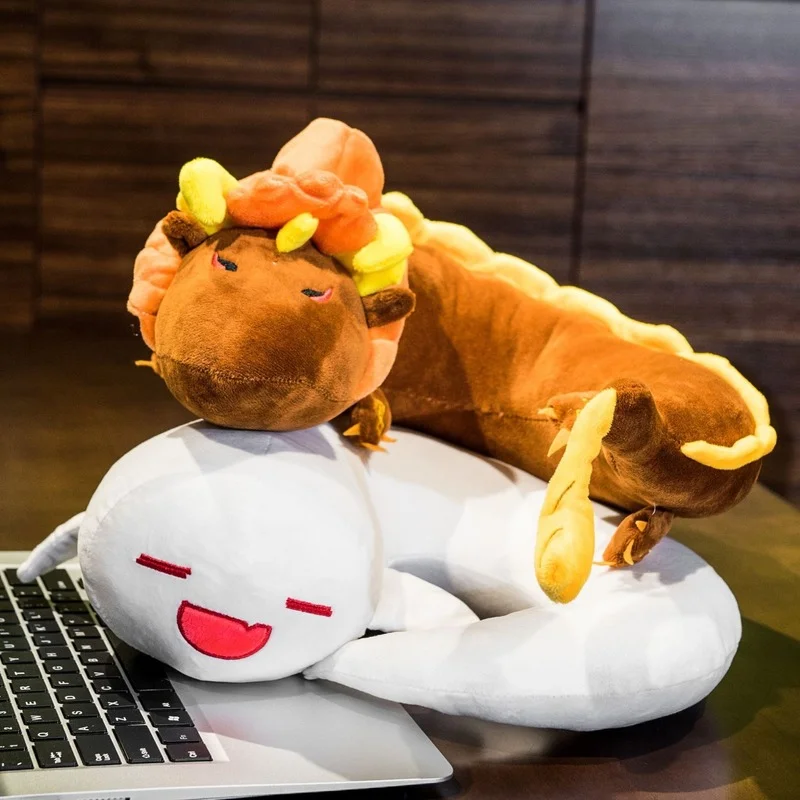 

Game Genshin Impact Plush Doll Hutao Ghost Zhong Li Dragon Yae Miko Fox Plush Toys Hu Tao Zhongli DragonSoft U-shaped Pillows