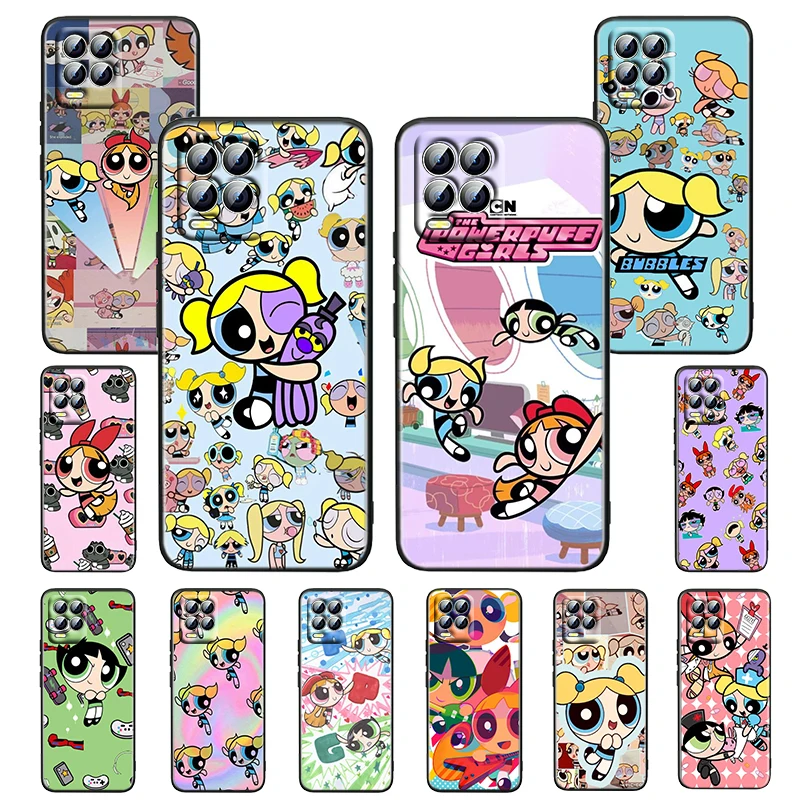 

Cute The Powerpuff Girls For OPPO Realme GT Neo Master Edition 9i 8 7 Pro C21 Narzo 30 5G Soft Silicone Black Phone Case Fundas