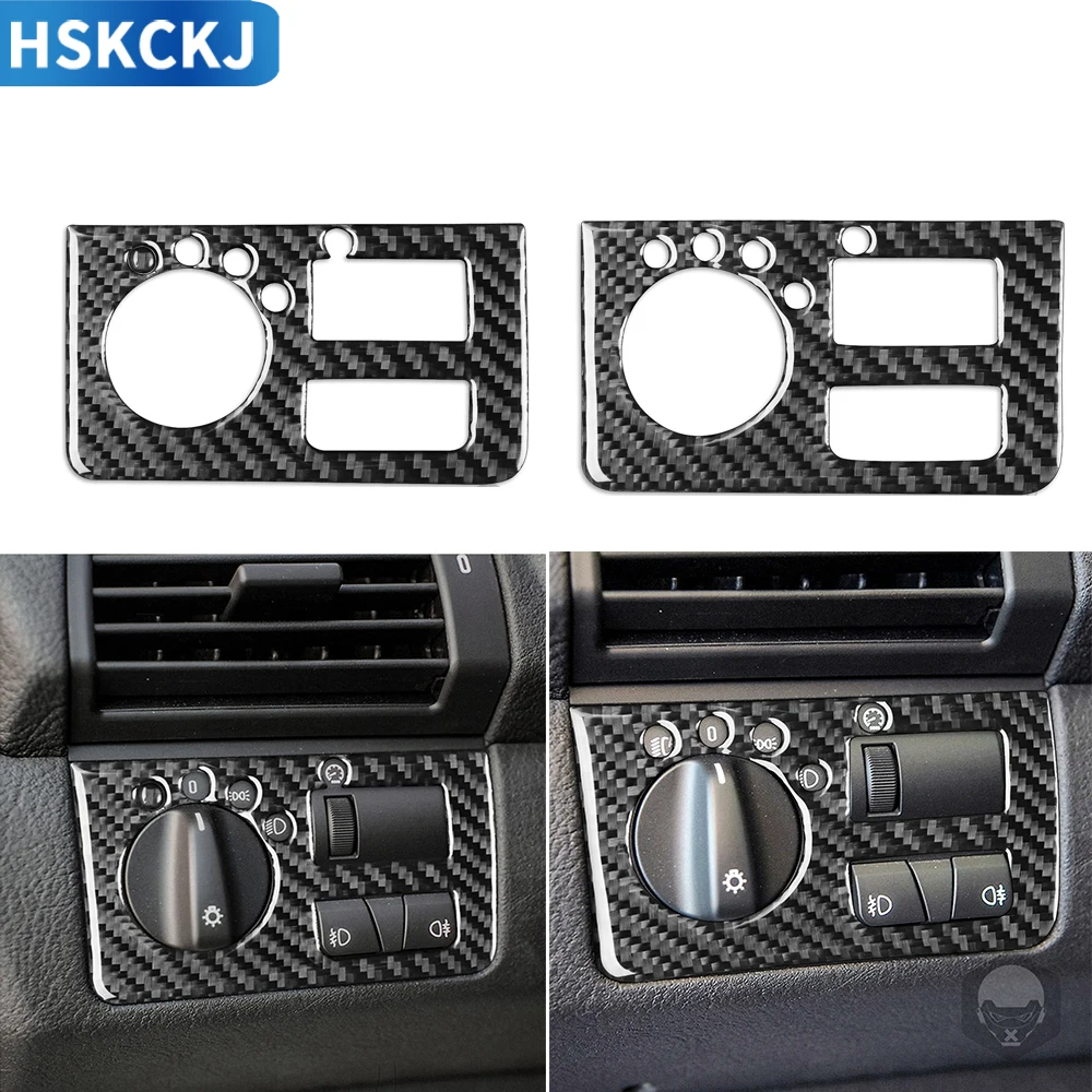 

Для BMW X5 E53 2000-2006 внутренняя панель переключателя автомобильной фары из углеродного волокна крышка отделка наклейка модификация украшение