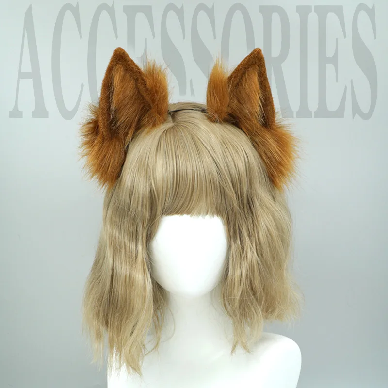 

Cat ears cosplay simulation bendable plush beast ears headband fox ears halloween accessories headdress cosplay ears