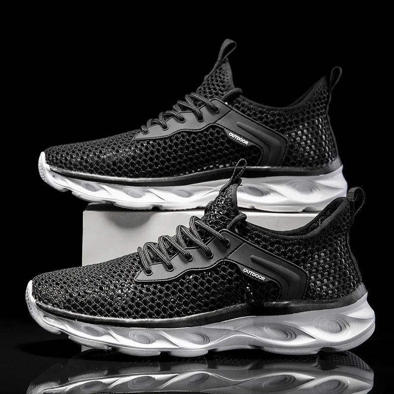 

2022 Spring and Summer New Men's Sports Shoes Mesh Casual Breathable Lightweight Running Shoes Casual Shoes Summer Large Size