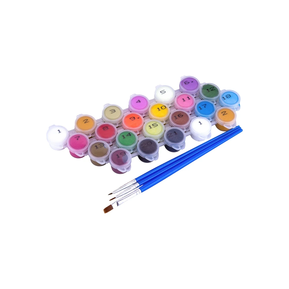 Набор для рисования с красками картина по номерам рисование 21 цвет 40x50 | Дом и сад