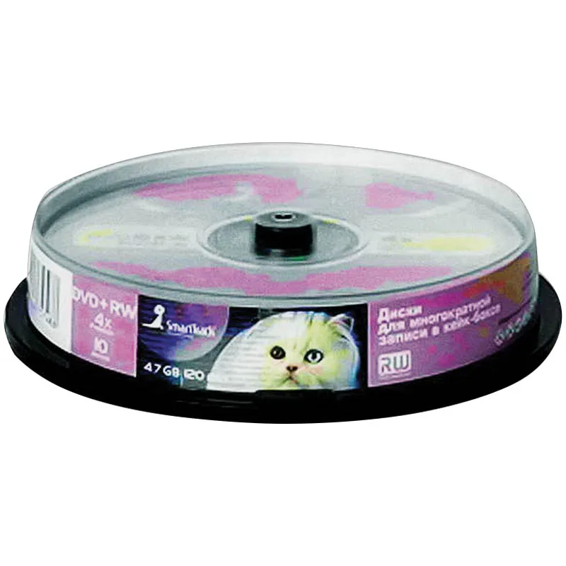Диск DVD+RW 4.7Gb Smart Track 4x Cake Box (10шт) |