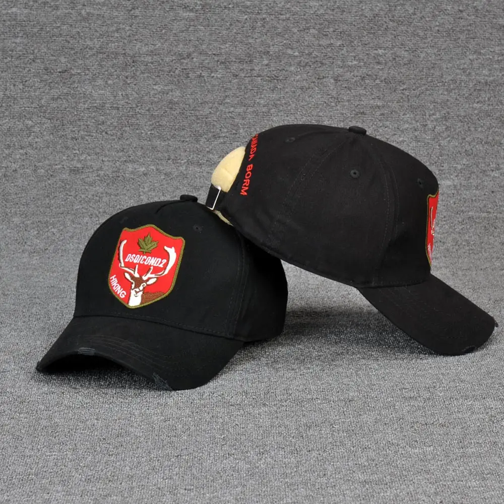 

New Dsquared2 Brand Baseball Cap Men Women Fashion Casual Cotton DSQ Deer Embroidery High Quality Breathable Beach Sun Hat D89
